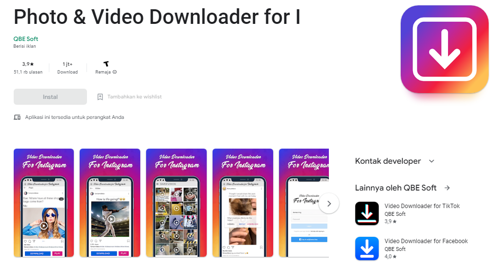 Aplikasi Download Vidio